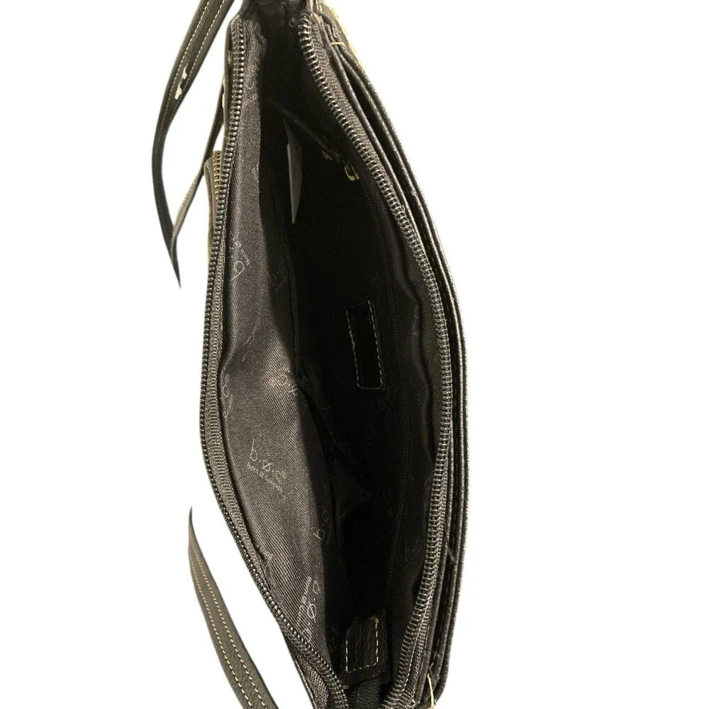 B.O.C‎ Born Concept Gray/ Black Crossbody Purse Faux Leather
